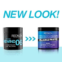 Redken Pliable Paste Hair Styling Paste with Flexible Hold |Adds Lightweight, Flexible Texture & Moisture | Natural Finish | No Flaking | Medium Hold Control | For All Hair Types | 5 Oz