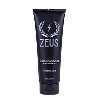 ZEUS Beard Conditioner Wash, Green Tea & Natural Ingredients to Cleanse & Soften Beard - MADE IN USA (Verbena Lime) 8 oz.