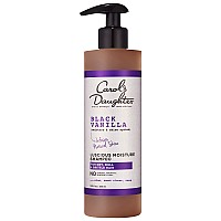 Carols Daughter Black Vanilla Sulfate Free Shampoo for Curly, Wavy, Natural Hair, Adds Moisture & Shine to Dry, Damaged Hair- Made with Shea Butter, Aloe and Rosemary, 8 fl oz