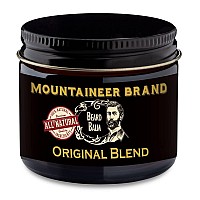 Mountaineer Brand Beard Balm for Men | All Natural Leave-in Conditioner to Moisturize Dry Itchy Skin | Beard Butter Hydrates, Softens and Tames Flyaway Hair | Adds Shine | Original Blend Scent 2oz.