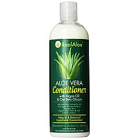 Real Aloe with Argan Oil & Oat Beta Aloe Vera Hair Conditioner, 16 Oz