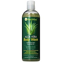 Real Aloe Body Wash with Aloe Vera Essential Oil, 16 Oz