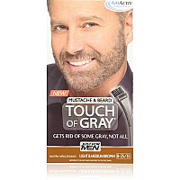 JUST FOR MEN Touch of Gray Hair Color, Mustache & Beard Kit, Light & Medium Brown B-25/35, 2 Count (Pack of 1)