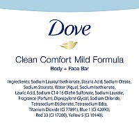 Dove Men+Care Body Soap and Face Bar to Hydrate Skin Clean Comfort More Moisturizing Than Bar Soap 3.75 oz 6 Bars