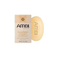 Ambi Skin Care Cleansing Bar Soap with Cocoa Butter To Restore Skin's Natual Moisturize Balance, Helps Visibly Even Skin Tone, Washes Away Surface Impurities, Chocolate, 3.5 Oz
