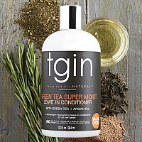tgin Green Tea Super Moist Leave-in Conditioner For Natural Hair - Protective Styles - Dry Hair - Curly Hair - Promotes Growth - Lightweight - Natural Hair - Moisture - 13 oz