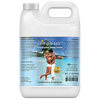 Belloccio Simple Tan Half Gallon Bottle of Professional Salon Sunless Tanning Solution with 10% DHA and Dark Bronzer Color Guide