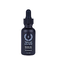 ZEUS Natural Beard Oil, Premium Conditioning Beard Oil to Soften Beard & Mustache - MADE IN USA (Sandalwood) 1 oz.