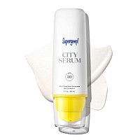 Supergoop! City Sunscreen Anti-Aging Serum SPF 30, 2 fl oz - Lightweight, Antioxidant-Rich Morning Lotion - Hydrating Vitamin Serum for Face - Prep & Protect with Vitamins E, B5 - Great for Guys