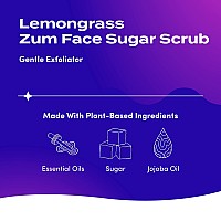 Zum Face Sugar Facial Scrub - Lemongrass - 4 oz