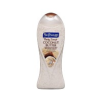 Softsoap Body Butter Coconut Scrub, Body Buff Wash 15 oz ( Pack of 4)