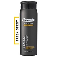 Chassis Premium Natural Body Powder for Men, Odor-Absorbent Anti-Chafing Powder, Soothing Non-Talcum Powder, Free of Aluminum, Menthol, and Parabens, Original Fresh Scent