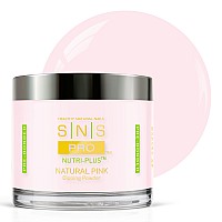 SNS Nail Dip Powder, Natural Pink (Natural/Nudes, Sheer) - Long-Lasting Acrylic Nail Color & Polish Lasts up to 14 days - Low-Odor & No UV Lamp Needed - 2 Oz