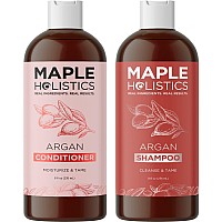 Argan Oil of Morocco Shampoo and Conditioner - Sulfate Free Shampoo and Conditioner Set for Color Treated Hair - Volumizing Shampoo and Conditioner for Men and Women for Curly Frizzy Dry Damaged Hair