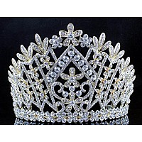 Daisy Austrian Crystal Rhinestone Tiara Crown Bridal Prom Pageant T1861g Gold