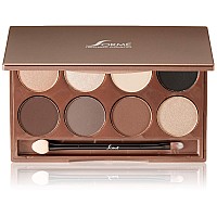 Sorme Cosmetics Accented Hues Eyeshadow Palette in Warm (0.64oz) | 8 Pans of Metallic, Shimmer, and Matte Eyeshadows | With Dual-Ended Makeup Brush Applicator | Blendable and Crease-proof Eye Makeup