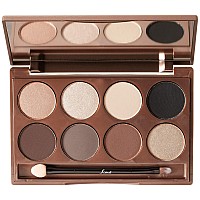 Sorme Cosmetics Accented Hues Eyeshadow Palette in Warm (0.64oz) | 8 Pans of Metallic, Shimmer, and Matte Eyeshadows | With Dual-Ended Makeup Brush Applicator | Blendable and Crease-proof Eye Makeup