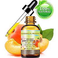 ORGANIC APRICOT KERNEL OIL Australian. 100% Pure/Virgin/Unrefined Cold Pressed Carrier Oil. 2 oz-60 ml. For Face, Hair and Body
