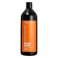 Matrix Mega Sleek Shampoo| Controls Frizz Leaving Hair Smooth & Shiny | With Shea Butter | For Dry, Damaged Hair | Clarifying Shampoo | 33.8 Fl. Oz