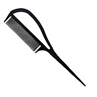 Pink Pewter Authentic Never Let Go Carbon Hair Professional Styling Comb, Heat and Chemical Resistant, No Static- Black