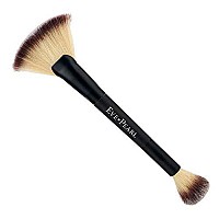 EVE PEARL Dual Brush Crease Blender Fan Highlighter Blush Contour Hypoallergenic Synthetic Easy Control And Blend Makeup Brushes (204 Fan Highlighter)