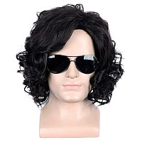 Yuehong Short Curly Natural Black Color Men Cosplay Wig Synthetic Halloween Costume Hair Wigs