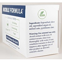 Noble Formula 2% Pyrithione Zinc (ZnP) Argan Oil Bar Soap, 3.25 oz