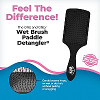 Wet Brush Paddle Detangler Hair Brush, Black - Wet Or Dry Comb For Women, Men & Kids - Removes Knots And Tangles, Best For Natural, Straight, Thick And Curly Hair - Pain Free For All Hair Types