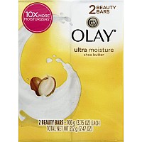 Olay Outlast Ultra Moisture Shea Butter Beauty Bar, 7.52 Ounce, Pack of 2