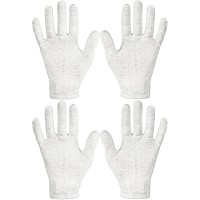 Eurow Dry Hand Healing Moisturizing Gloves for Men and Women, Night and Day, Durable and Reusable, 2 Pairs