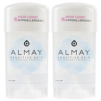 Almay Sensitive skin Clear Gel, Anti-Perspirant & Deodorant, Fragrance Free, 2.25-Ounce Stick (Pack of 2)