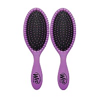 Wet-Brush Detangling Hair Brush - Purple - 2 Pack Detangler - Comb for Women, Men & Kids - Wet or Dry - Removes Knots and Tangles, Best for Natural, Straight, Thick & Curly Hair - Pain Free