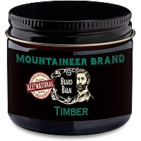 Mountaineer Brand Beard Balm for Men | All Natural Leave-In Conditioner to Moisturize Dry Itchy Skin | Beard Butter Hydrates, Softens and Tames Flyaway Hair | Adds Shine | Timber Scent 2oz