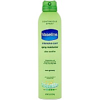 Vaseline Spray & Go Moisturizer, Aloe Fresh, 6.5 oz (Pack of 4)