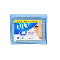 Q, Tips Cotton Swabs, 30 ct, Travel Size Purse ct (Quantity of 5)