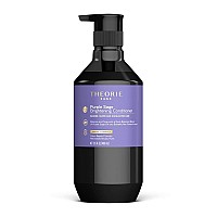 Theorie Purple Sage Brightening Conditioner for Blonde, Bleached, Silver, and Grey Hair - Eliminates Brassiness & Yellows | Infused with Argan, Marula, and Grape Seed Oil - 400mL