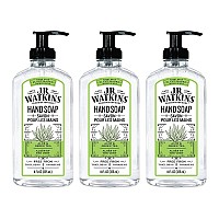 JR Watkins Gel Hand Soap, Aloe & Green Tea, 3 Pack, Scented Liquid Hand Wash for Bathroom or? Kitchen, USA Made and Cruelty Free, 11 fl oz