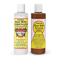 Maui Babe Before And After Browning Lotion, [2-Pack]- Before And After Sun Tan, Made In USA, 8 Ounces