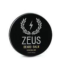 ZEUS Beard Balm, Natural Beeswax & Shea Butter Balm, Softening Conditioner for Facial Hair - MADE IN USA (Verbena Lime) 2 oz.