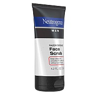 Neutrogena Men Exfoliating Razor Defense Daily Shave Face Scrub, Conditioning Facial Cleanser for Smoother Skin & Less Razor Irritation, Dye-Free, 4.2 fl. oz (Pack of 3)
