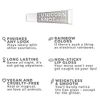 Unicorn Snot Holographic Glitter Lip Gloss - Stocking Stuffer, Christmas Gift - Cosmetic Grade Makeup & Body Art - Vegan & Cruelty Free (Silver)