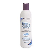 Free & Clear Medicated Anti-Dandruff Shampoo | Fragrance, Gluten and Sulfate Free | For Sensitive Skin | Maximum OTC Strength Zinc Pyrithione 2% | 8 Ounce