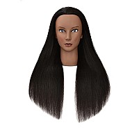 Zvena Beauty 28 (Super Thick & Long) 50% REAL Hair Cosmetology Mannequin Training Head Mannequin-(8560-DB+CLAMP)