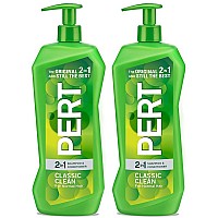 Pert Haircare - Classic Clean - 2 in 1 Shampoo & Conditioner - Net Wt. 33.8 FL OZ (1 L) Per Bottle - Pack of 2 Bottles
