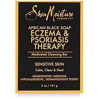 Shea Moisture Soap 5 Ounce Bar African Black (Eczema Therapy) (148ml) (2 Pack)