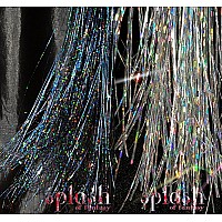 40 Hair Tinsel 200 Strands Two Sparkling Colors : Silver & Stellar Midnight Black