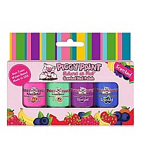 Piggy Paint | 100% Non-Toxic Girls Nail Polish | Safe, Cruelty-free, Vegan, & Scented for Kids | Scented Fruit Fairy (4 Pack Kit)