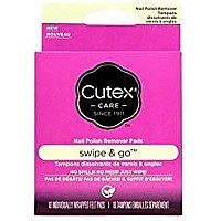 Cutex Care Swipe and Go Nail Polish Remover Pads, 10 Count