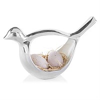 Modern Day Accents Large Dove Bowl, Silver, Kitchen, Tabletop, Center Piece, Accent, Home, Dcor, Sculpture, Bird, Cream, Office, Nature, Desktop, Easter, Accessory, Shiny, 18x 6.5x 11, X