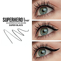 IT Cosmetics Superhero Liquid Eyeliner Pen, Black - 24-Hour Waterproof Formula Wont Smudge or Fade - With Peptides, Collagen, Biotin & Kaolin Clay - 0.18 fl oz
